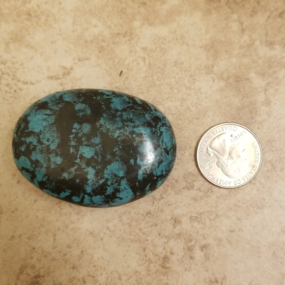 Huge Turquoise Natural Spiderweb Pendant - Picture 1 of 8